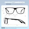 Missfive Photochromic Bifocal Reading Glasses Men Blue Light Protection, Designer Transition Retro Computer Readers Far and Near Dual-Use Lens Stylish Vintage Eyeglasses Glossy Black Eyewear, 2.5x view 4