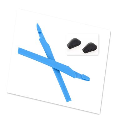 Caulo Replacement Ear Socks Sleeves + Nose Pads Compatible with Oakley Crosslink OX8027 OX8029 OX8030 OX8031 Glass Frames (Blue - 1 Set)