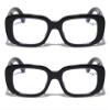V.W.E. 2 Pairs Sleek Bold Women Anti Blue Light UV Blocker Reading Glasses Rectangular Reader (2 Black, 1.75, diopters) view 2
