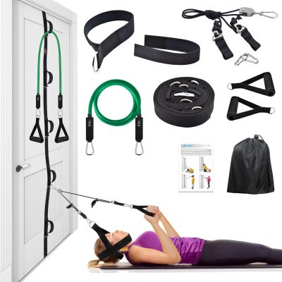 ATENTO Cervical Neck Traction Device Over Door for Home Use, Spine Decompression Neck Stretcher Hammock with Muti-Anchor Door Strap for Physical Therapy Exercise,Neck Pain and Shouler Relief