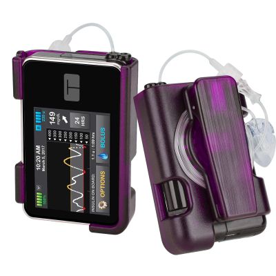 Healvaluefit Tslim x2 Pump Case with Clip, Tandem Tslim Pump Case with 360 Rotatable Clip, Tandem Tslim x2 Pump Accessories, Friendly to Screen Protector, Compatible with t:Slim, t:Slim G4 (Purple)