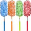 4 Pcs Small Washable Microfiber Feather Duster with Extendable Pole and Bendable Head, Microfibre Cleaning Tool Extendable Dusters for Cleaning Office, Car, Computer, Furniture, Sofa view 1