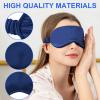 2Pack Silk Sleep Mask,Eye Mask for Sleeping,Elastic Blackout Eye Mask & Blindfold for Full Night's Sleep,Travel and Nap(Black+Navy Blue) view 3
