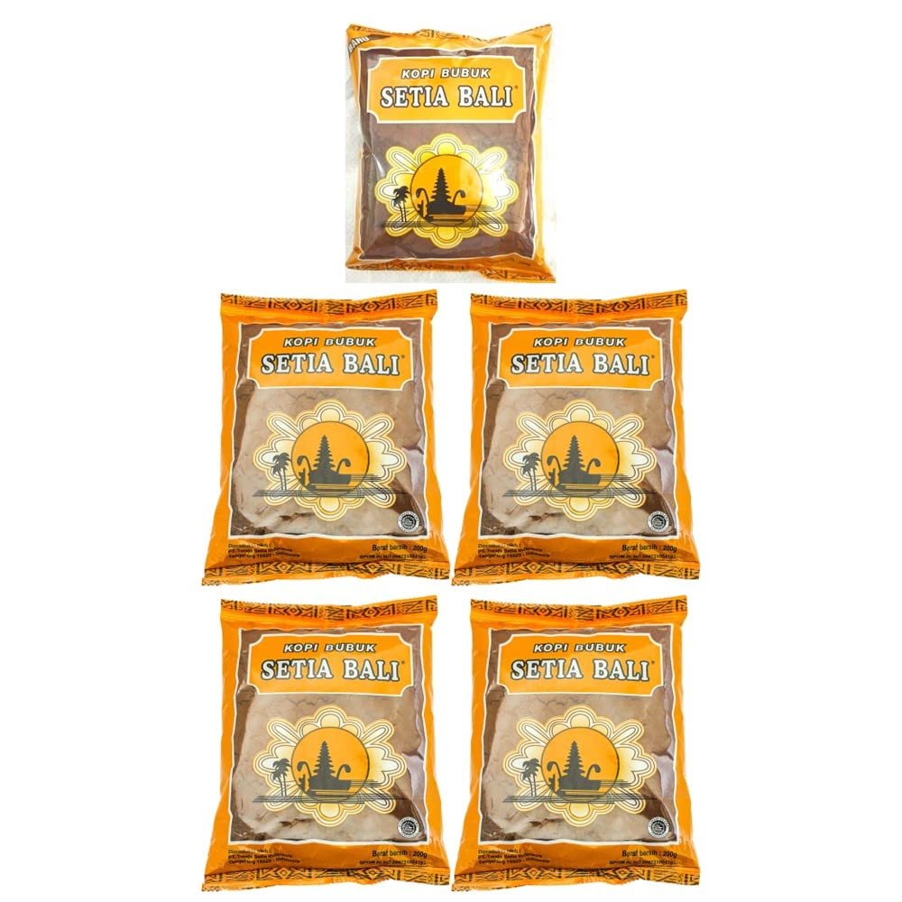 Setia Bali Coffee Plastic Bag Powder Kopi Bubuk Medium Roast 200g x 4 + 80g x 1