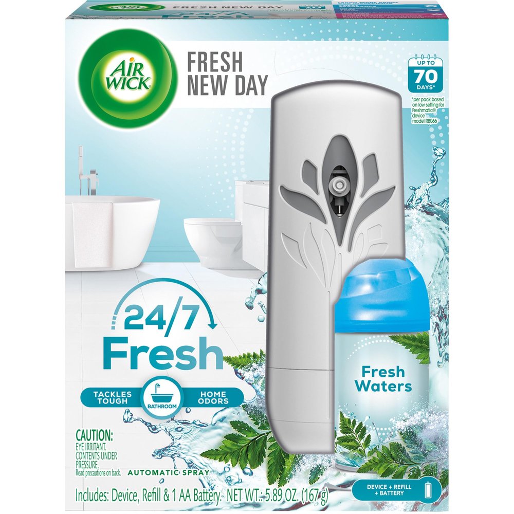 Air Wick Pure Automatic Air Freshener Spray Kit, Gadget+Refill, Fresh water, 5.89 oz, 1 Count