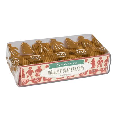 Nyakers Pepparkakor Swedish Ginger Snaps Cookies, Vegan Cookies, Dairy-Free Snacks, Gourmet Cookies, Food Gift for Holidays, Christmas, Thanksgiving - Holiday Shapes - 13oz
