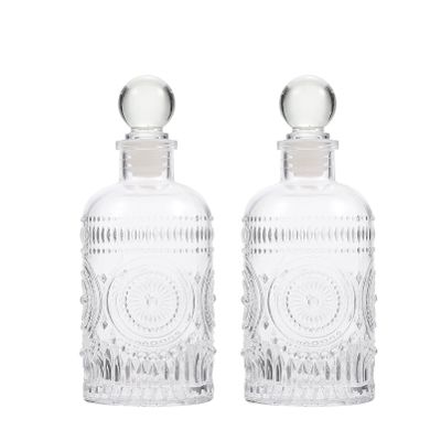 200ml Glass Aromatherapy Bottle Empty Diffuser Aroma Storage Jar for Room Decoration