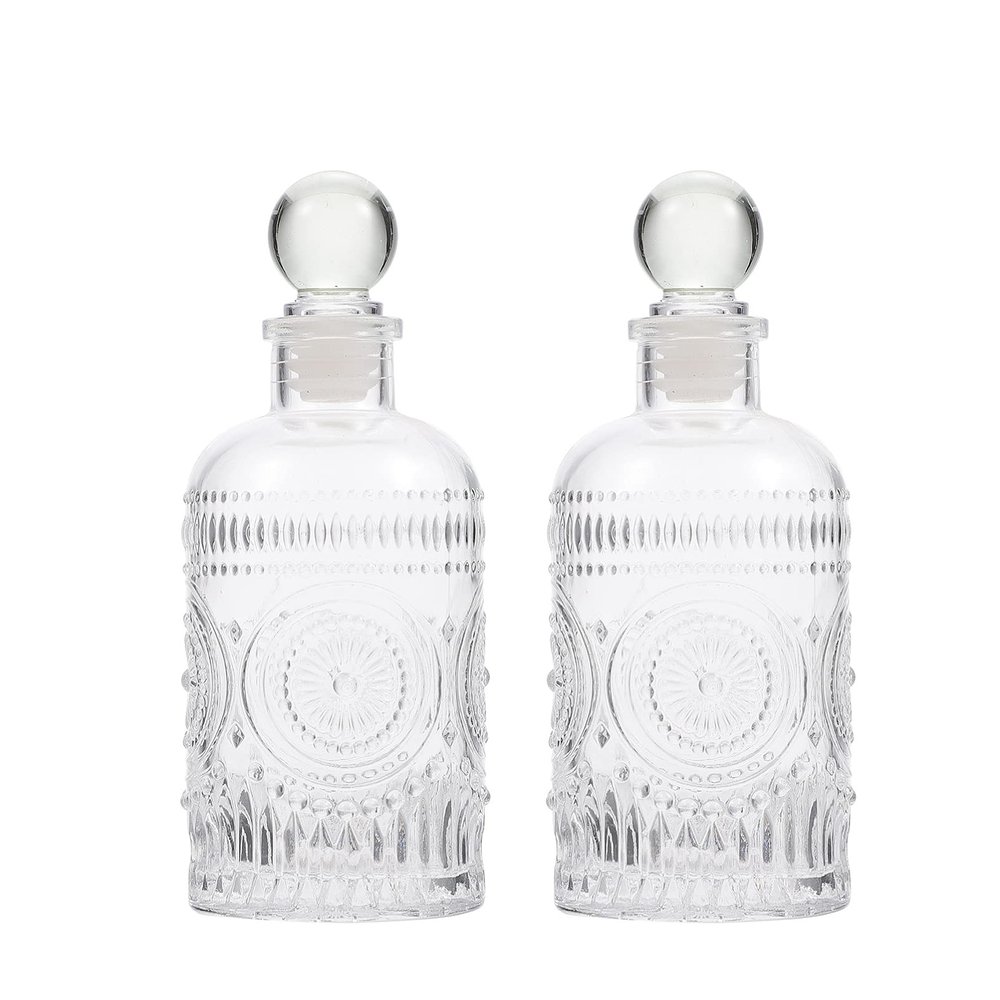 200ml Glass Aromatherapy Bottle Empty Diffuser Aroma Storage Jar for Room Decoration