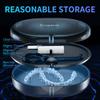 LONGMON 2 Pack Blue New Double-layer Aligner Case with Belt Chewing,Removal Tool,Cleaning Brush,Built in Mirror Orthodontic Case view 3