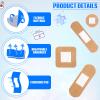 400 Pcs Bandages Bulk Various Sizes Food Service Waterproof Adhesive Bandages Sterile Processing Non Stick Strips Pad for First Aid & Wound Care Protection(4 Styles) view 3