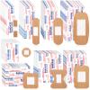 400 Pcs Bandages Bulk Various Sizes Food Service Waterproof Adhesive Bandages Sterile Processing Non Stick Strips Pad for First Aid & Wound Care Protection(8 Styles) view 1