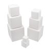 KeaJuidy Nesting Gift Boxes Prank Gift Box Surprise Birthday Box White Small Square Paper Boxes Box Inside A Box Gift Set Gift for Christmas Birthday Wedding 8 Nesting Cartons (1.2-4 Inch) view 1