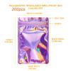 200pcs Holographic Bags for Small Business Resealable Mylar Bags for Food Storage Snack Size Zipper Baggies with Clear Winodw Packaing Jewelry Lip Gloss Candy (2.4x4inch 200pcs) view 3
