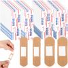 400 Pcs Bandages Bulk Various Sizes Food Service Waterproof Adhesive Bandages Sterile Processing Non Stick Strips Pad for First Aid & Wound Care Protection(2 Styles) view 1