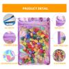 100pcs Holographic Bags for Small Business Resealable Mylar Bags for Food Storage Snack Size Ziplock Baggies with Clear Winodw Packaing Jewelry Lip Gloss Candy (3x4.7inch) view 4
