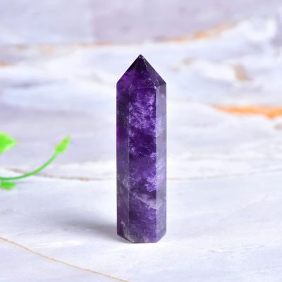1PCNatural Amethyst Point Crystal Healing Energy Stone Natural Quartz Home Decor Reiki Polished Crafts Stone,Amethyst,61-70mm