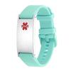 LinnaLove Personalized Medical Alert Bracelet for Men Women-Sport Stainless Steel Medical ID Bracelets Customized Engraved for Autism Allergy Diabetic Epilepsy (silver teal) view 1