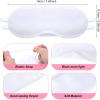 48 Pieces Sublimation White Eye Mask Blanks Sleepover Party Supplies Slumber Pajama Party Decorations with Fabric Marker Pens DIY White Sleep Mask view 2