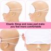 48 Pieces Sublimation White Eye Mask Blanks Sleepover Party Supplies Slumber Pajama Party Decorations with Fabric Marker Pens DIY White Sleep Mask view 3
