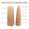 Nesting Gift Boxes Set Prank Gift Boxes Gift Wrap Boxes Surprise Box Small Square Kraft Paper Box Inside Box Gift Set for Christmas Halloween Birthday 10 Cartons No Lids (1.7-3.5 Inch), Brown view 4