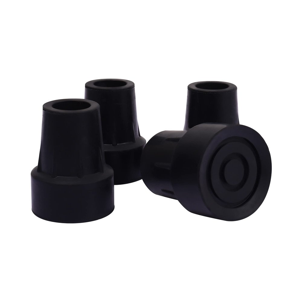 7/8 Inch Cane Tips Kotiorname Cane Rubber Tips Replacement Black, Heavy Duty, Non Slip, 4 Pack