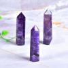 1PCNatural Amethyst Point Crystal Healing Energy Stone Natural Quartz Home Decor Reiki Polished Crafts Stone,Amethyst,71-80mm view 2