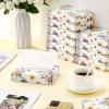 Yinder 24 Packs 960 Sheets Tissue Cube Car Facial Boxes Disposable Facial Travel Tissues Holder Soft Watercolor Boxes 2 Ply 40 Sheets for Wedding Household Car Kitchen Bathroom(Flower) view 2