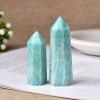 1pc Natural Crystal Healing Obelisk Quartz Wand Green Ornament for Home Decor Reiki Energy Stone Pyramid,Amazonite,50-60mm view 4