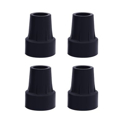 3/4 Inch Cane Tips Kotiorname Heavy Duty Cane Rubber Tips Replacement (4 Pack, Black)