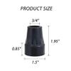 3/4 Inch Cane Tips Kotiorname Heavy Duty Cane Rubber Tips Replacement (4 Pack, Black) view 4
