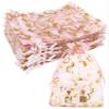 Jexila 100PCS Pink Organza Gift Bags 5''X7'' Sheer Heart Mesh Drawstring Jewelry Pouch for Wedding Party Favor Goodie Candy Treat Bag view 1