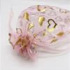 Jexila 100PCS Pink Organza Gift Bags 5''X7'' Sheer Heart Mesh Drawstring Jewelry Pouch for Wedding Party Favor Goodie Candy Treat Bag view 2