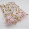 Jexila 100PCS Pink Organza Gift Bags 5''X7'' Sheer Heart Mesh Drawstring Jewelry Pouch for Wedding Party Favor Goodie Candy Treat Bag view 3