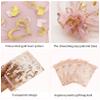 Jexila 100PCS Pink Organza Gift Bags 5''X7'' Sheer Heart Mesh Drawstring Jewelry Pouch for Wedding Party Favor Goodie Candy Treat Bag view 4