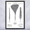 Framed Feather Duster Print, Laundry Room Art, School Janitor, Custodian Gift, Washroom Wall Art, Housekeeper Gifts Black & White (16x20) view 1