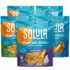Solula Plantain Crisps Authentic Tostones, Variety Pack, 4 Ounce (Pack of 6), Pacific Sea Salt, Roasted Garlic and Caribbean Lime, Kettle Cooked Chips, Gluten Free, Paleo Friendly, Grain Free, Vegan view 1