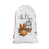 Bleu Reign Personalized Santa Sack Gift Wrap Bag Custom Name I Like It Spicy Pumpkin Spice Autumn Leaves Birthday Christmas Reusable view 1