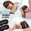 Eurzom 40 Pcs Funny Sleep Eye Mask Soft Night Mask Bulk for Sleeping Blackout Blindfolds with Adjustable Strap for Women Men Kids Nap Meditation Party Travel Gifts Favors(Black) view 3