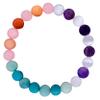 Relieve Stress Worry Anxiety Crystal Bracelet, 8mm beads Healing Crystal Bracelet for Women, Bead Bracelet, Worry Stone Bracelet, Amethyst, Rose Quartz view 1