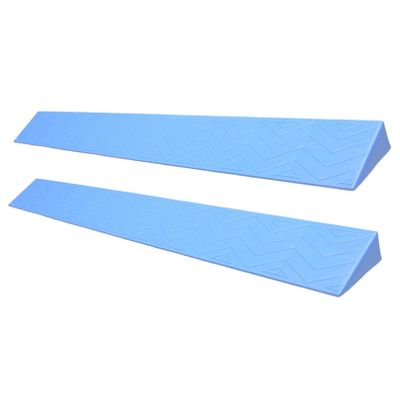 2Packs Floor Sweeper Threshold Bars Step Ramp Climbing Mat Spare Parts Accessories Replacement for Cleaning Robot Elderly Wheelchair (Color : Blue, Size : 100 * 8 * 2CM)
