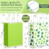 24 Pcs St. Patrick's Day Paper Gift Bags with Handles 5.9 x 8.3 x 3.1 Inch Green Treat Bags and Irish Lucky Shamrock Goodie Bags for St Patrick's Day Party Favor Wedding Birthday view 2