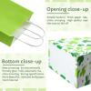24 Pcs St. Patrick's Day Paper Gift Bags with Handles 5.9 x 8.3 x 3.1 Inch Green Treat Bags and Irish Lucky Shamrock Goodie Bags for St Patrick's Day Party Favor Wedding Birthday view 3