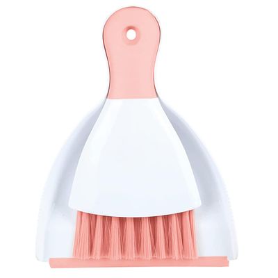 Dust pan Broom Brush Dustpan - Small Broom and Dustpan Set,Mini Broom and Dust pan,Small Dustpan and Brush Set for Home Cleaning, Sofa, Desk, Guinea Pig Cage, Cat Litter etc.Pink