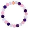 Soul Charms Crystals Healing Crystal Bracelet for Women Feminine, 8mm beads Amethyst, Rose Quartz, Moonstone Bead Bracelet, Purple Pink Stone Jewelry, Gift for Her view 1