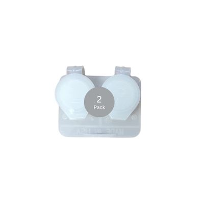 Deep Well Flip-top Clear Contact Lens Cases (2)