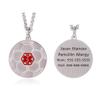 BAIYI HOPE Personalized Football Medical Alert ID Pendant Necklace for Daughter Son, Custom Stainless Steel Soccer Ball Medical Emergency ID Dog Tag Necklace for Women Men Free Engraving view 1