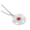 BAIYI HOPE Personalized Football Medical Alert ID Pendant Necklace for Daughter Son, Custom Stainless Steel Soccer Ball Medical Emergency ID Dog Tag Necklace for Women Men Free Engraving view 3