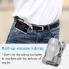 iGuerburn (Upgrade) tSlim X2 Pump Case with 360Rotating Clip, Tandem tSlim Pump Holder Spool Up Excess Tubing, t Slim G4 Pump Accessories t:Holster Smooth Edges Won't Peel Off Screen Cover(Clear) view 4