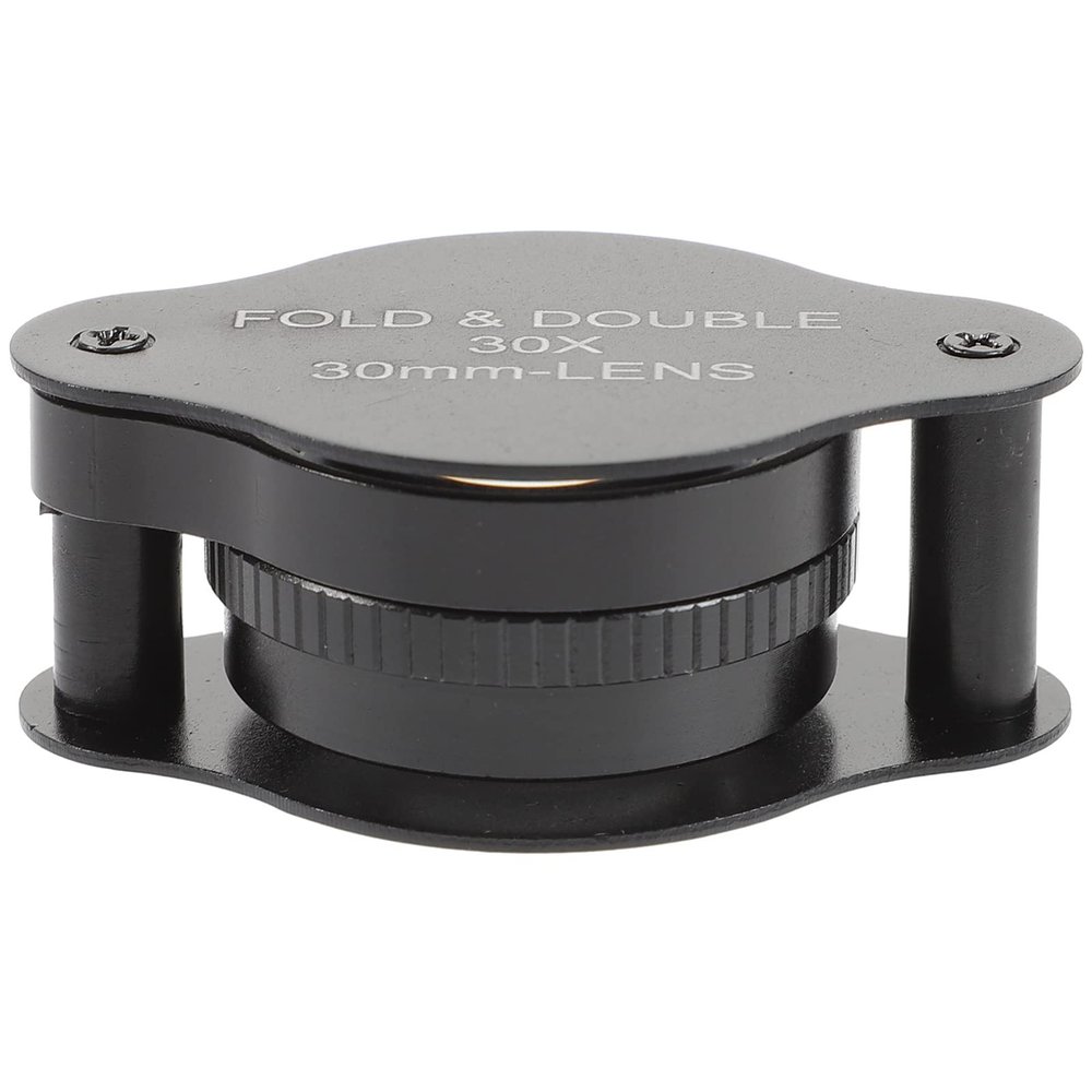 Folding Glass with Rotating Case Portable Magnifier for Reading Jewelry and Maps Optical Glass Lens for Enhanced Clarity and Durability