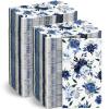 Floral Napkins Disposable Flower Guest Hand Towels Decorative Paper Towels for Bathroom Wedding Birthday Baby Shower Kitchens Table(Navy Blue,100 Pcs) view 1